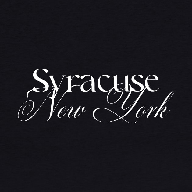 Syracuse New York word design by A Reel Keeper